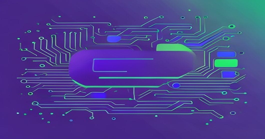 Comparatif DeepSeek circuit vs ChatGPT icônes abstract violet bleu