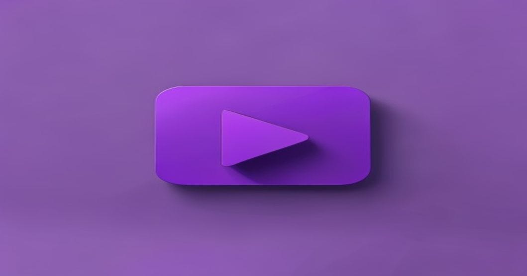 HeyGen vs Synthesia cadre vidéo bouton lecture abstract violet corail