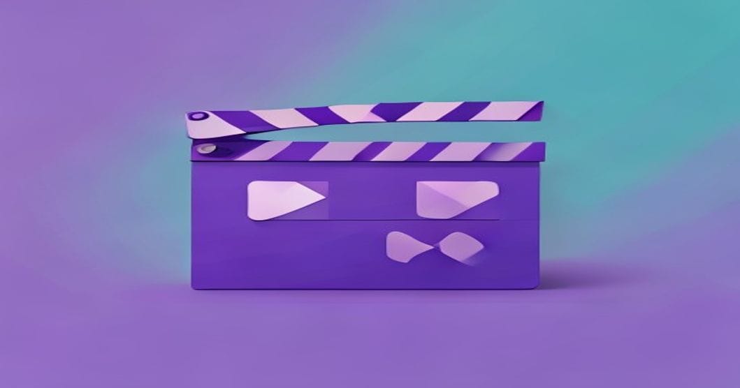 Comparatif Runway vs Pika clap de cinéma bouton lecture abstract violet teal