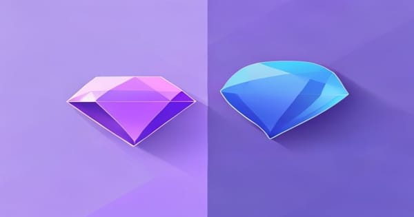 Comparatif Gemini diamant vs ChatGPT icônes abstract violet bleu
