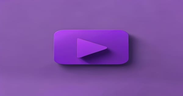 HeyGen vs Synthesia cadre vidéo bouton lecture abstract violet corail
