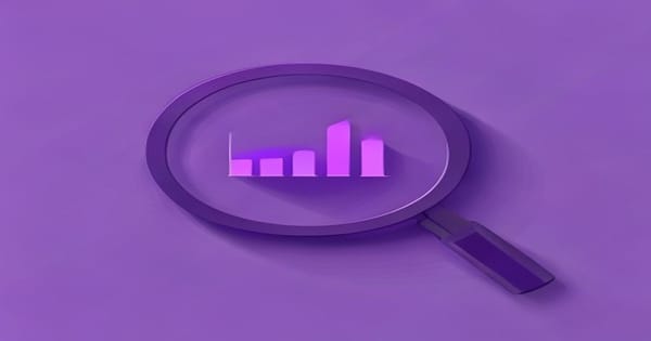 Guide IA et SEO optimisation blog 2026 loupe flèche abstract violet