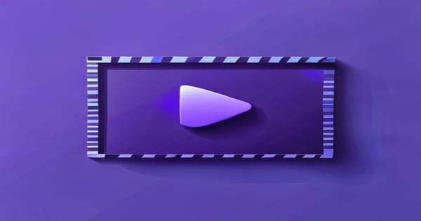 Meilleurs outils IA création vidéo 2026 bouton lecture pellicule abstract violet bleu