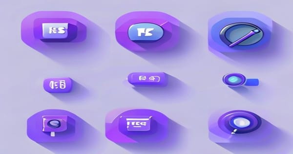 5 outils IA veille automatisée 2026 icônes flux RSS loupe radar abstract violet bleu